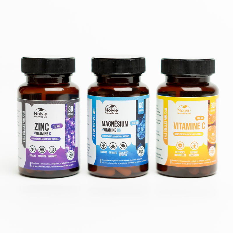 Pack 5 : Zinc + Magnésium + Vitamine C-1