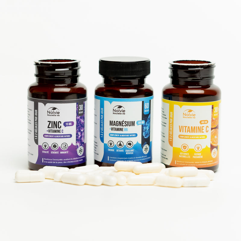 Pack 5 : Zinc + Magnésium + Vitamine C-3